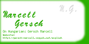 marcell gersch business card